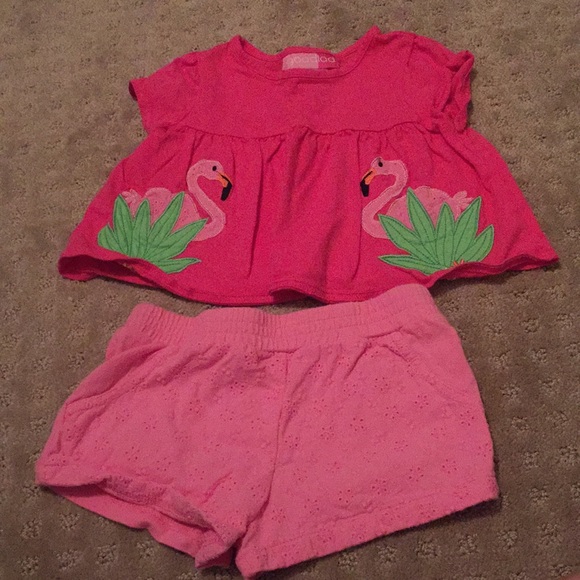 Good Lad Other - Girls flamingo set